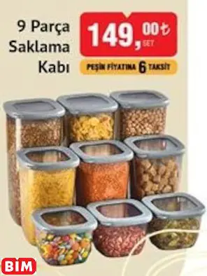 9 PARÇA SAKLAMA KABI
